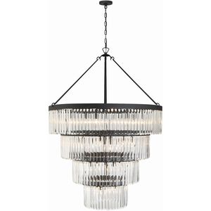 Emory 22 Light 40 inch Black Forged Chandelier Ceiling Light