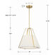 Fulton 3 Light 20 inch Antique Gold Pendant Ceiling Light