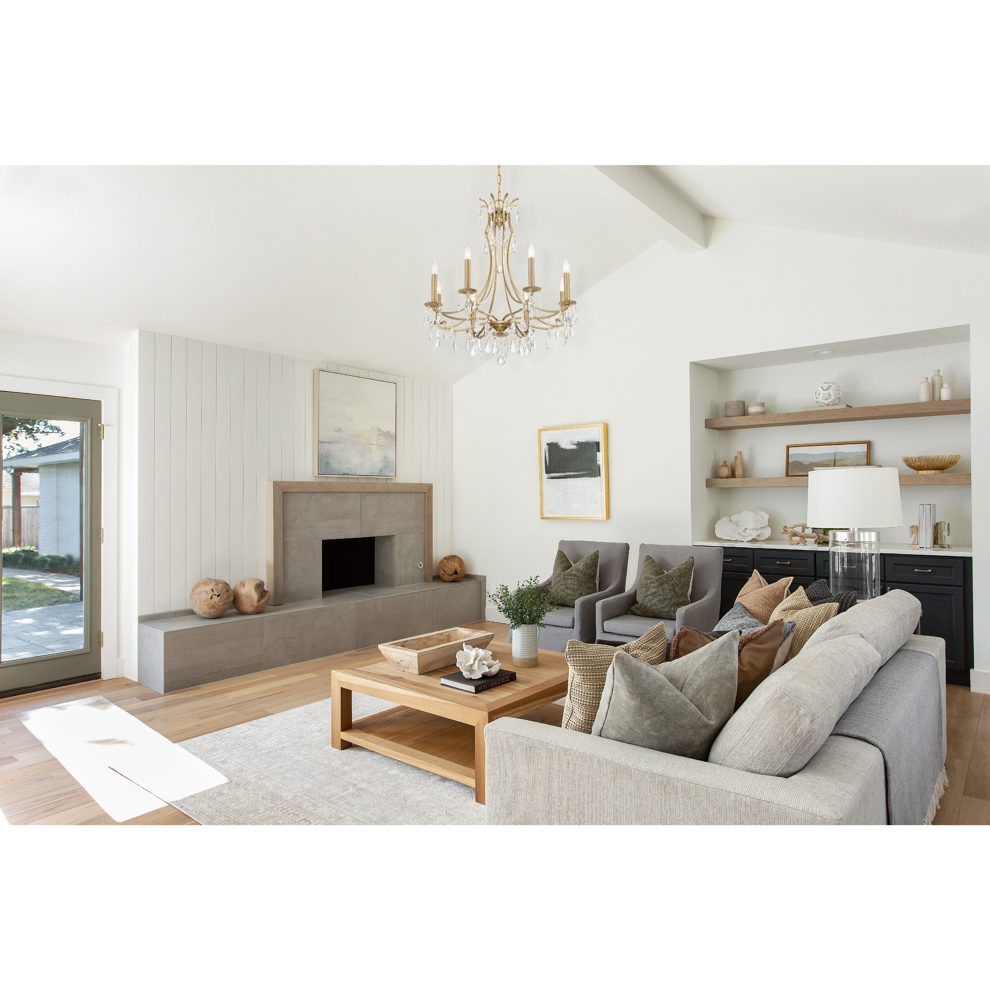 Cedar 8 Light 28 inch Vibrant Gold Chandelier Ceiling Light in Clear Hand Cut