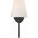 Juno Bath Sconce Wall Light in Black Forged