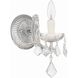 Maria Theresa Sconce Wall Light in Clear Hand Cut, Polished Chrome