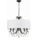 Othello 5 Light 24 inch Matte Black Chandelier Ceiling Light in Clear Hand Cut