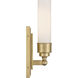 Wilcox Bath Sconce Wall Light in Aged Brass