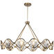 Quincy 10 Light 40 inch Distressed Twilight Linear Chandelier Ceiling Light