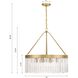 Emory 8 Light 24 inch Modern Gold Chandelier Ceiling Light