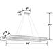 Kinsley 1 Light 50 inch Polished Chrome Chandelier Ceiling Light