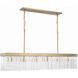 Emory 6 Light 49 inch Modern Gold Linear Chandelier Ceiling Light