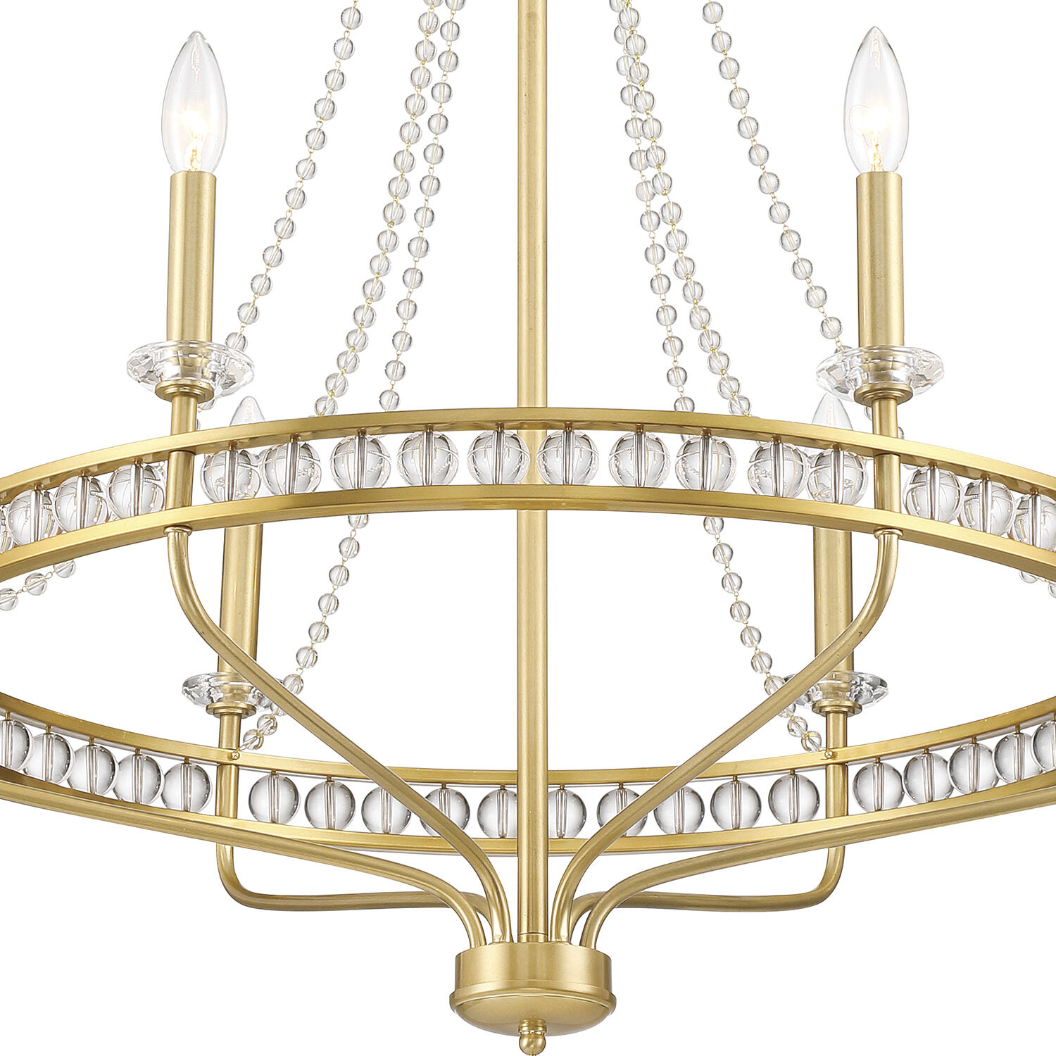 Seville 6 Light 28 inch Aged Brass Chandelier Ceiling Light