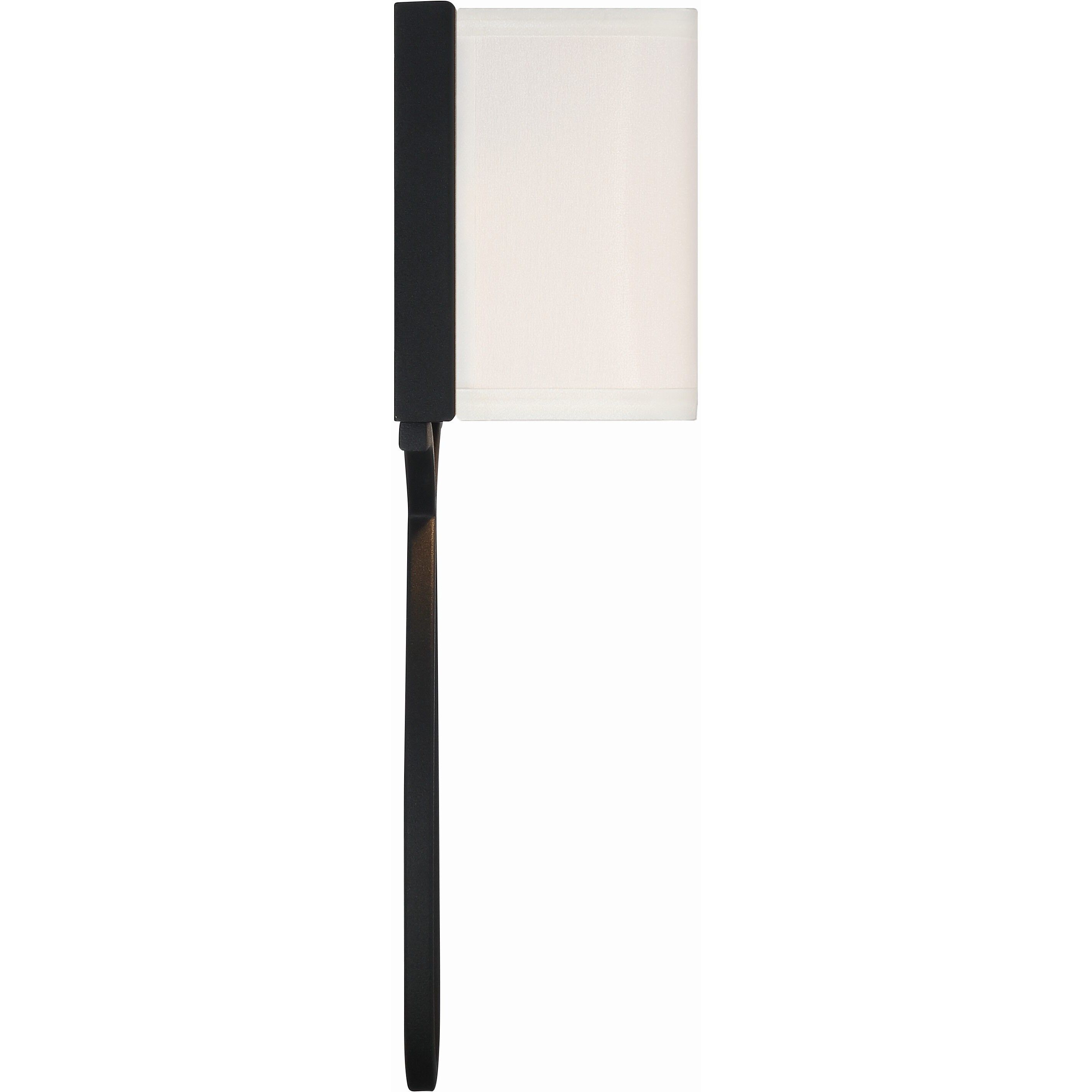 Brinkley Bath Wall Light in Black Forged
