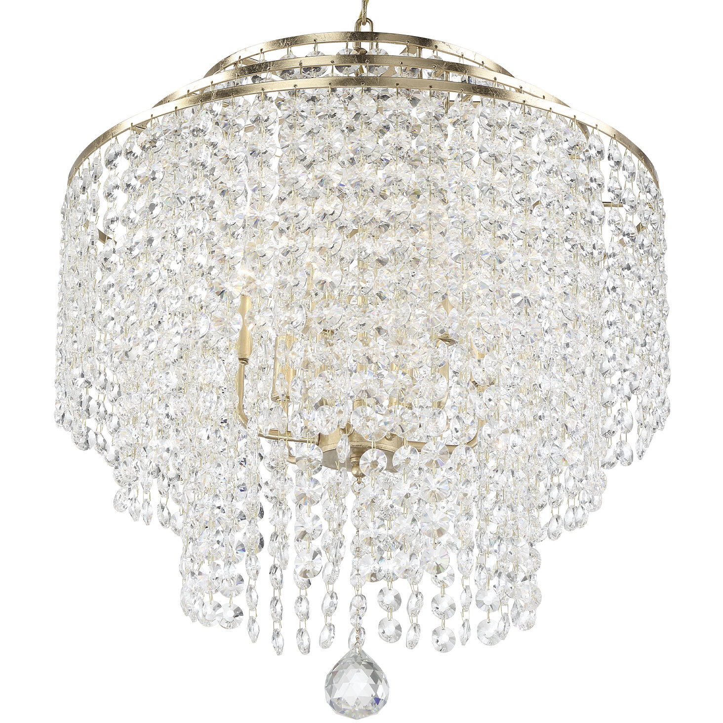 Gabrielle 6 Light 22 inch Antique Gold Chandelier Ceiling Light