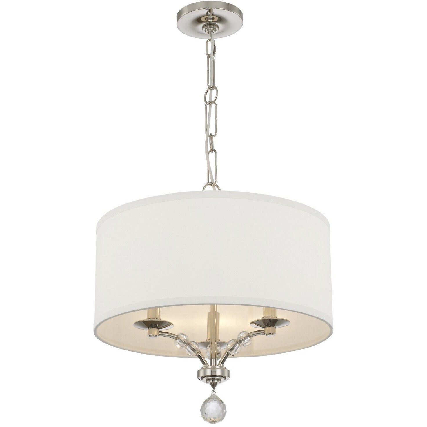 Mirage 3 Light 18 inch Polished Nickel Chandelier Ceiling Light