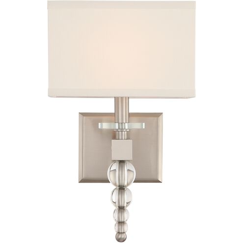 Clover 1 Light 9.5 inch Brushed Nickel Sconce Wall Light