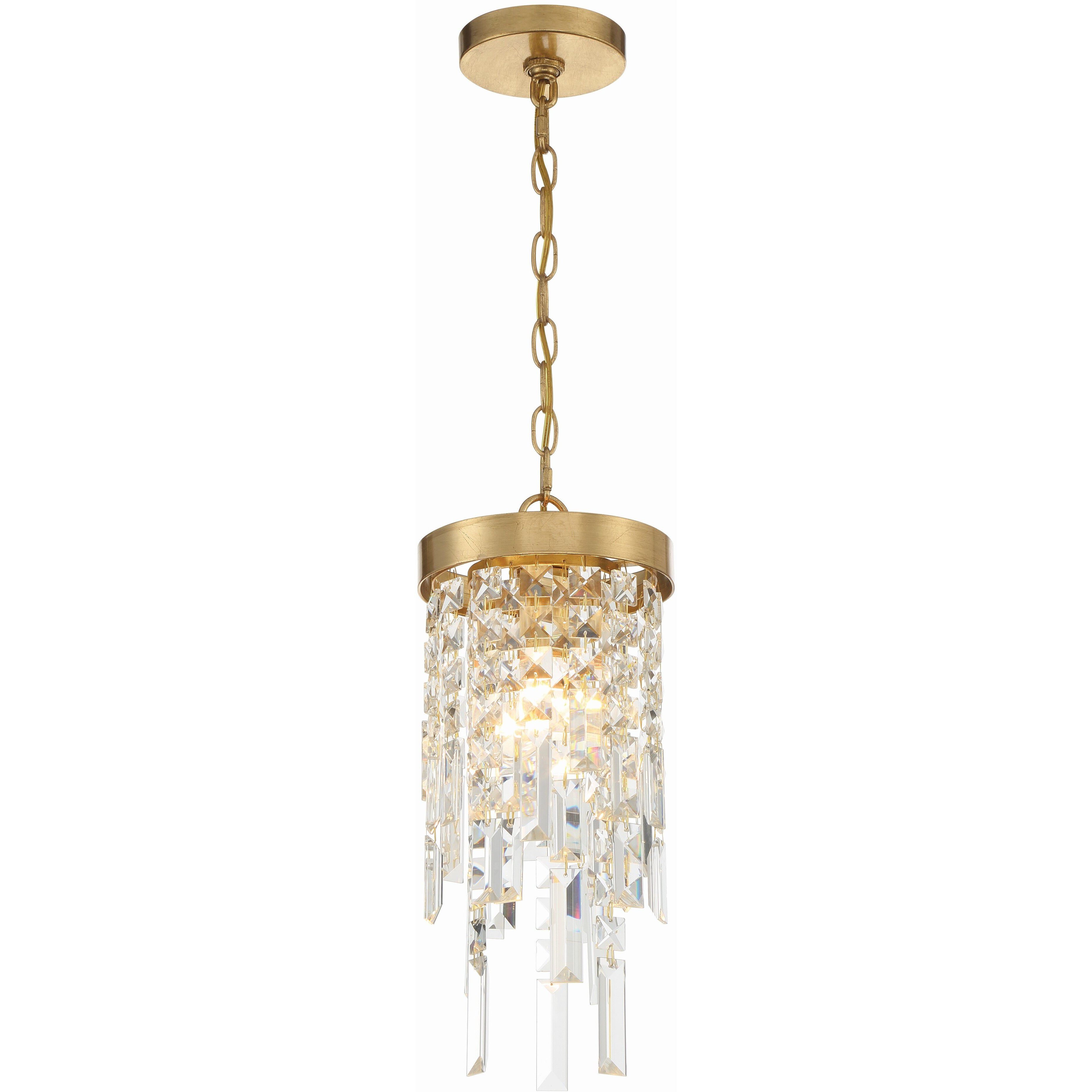 Winfield 1 Light 7 inch Antique Gold Mini Chandelier Ceiling Light