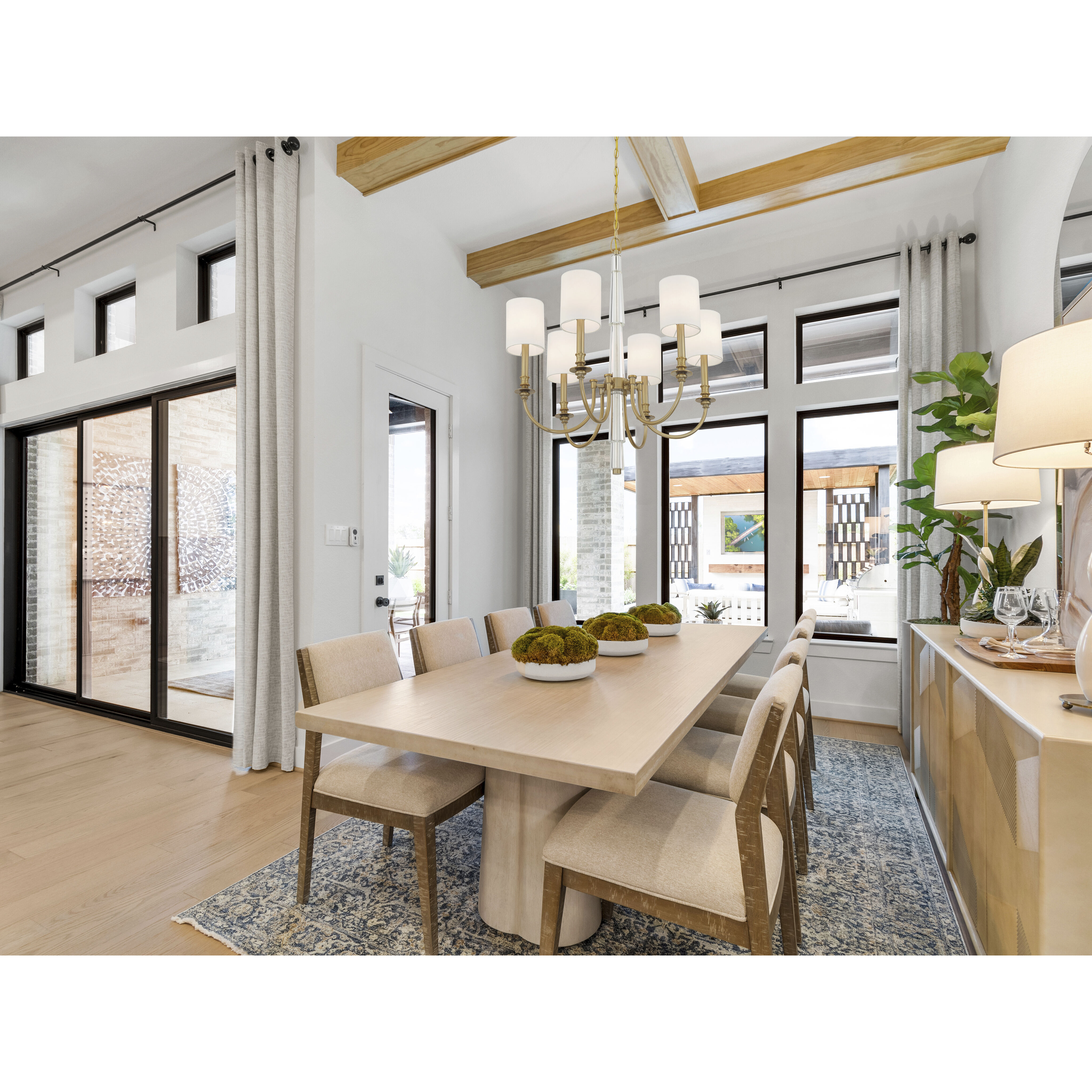 Lloyd 6 Light 26 inch Aged Brass Chandelier Ceiling Light