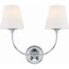 Sylvan 2 Light 17 inch Polished Chrome Sconce Wall Light