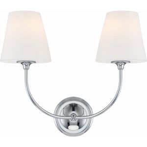 Sylvan 2 Light 17 inch Polished Chrome Sconce Wall Light