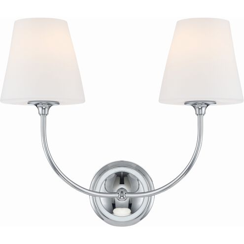 Sylvan 2 Light 17 inch Polished Chrome Sconce Wall Light