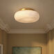 Acme 1 Light 11.75 inch Aged Brass Flush Ceiling Light