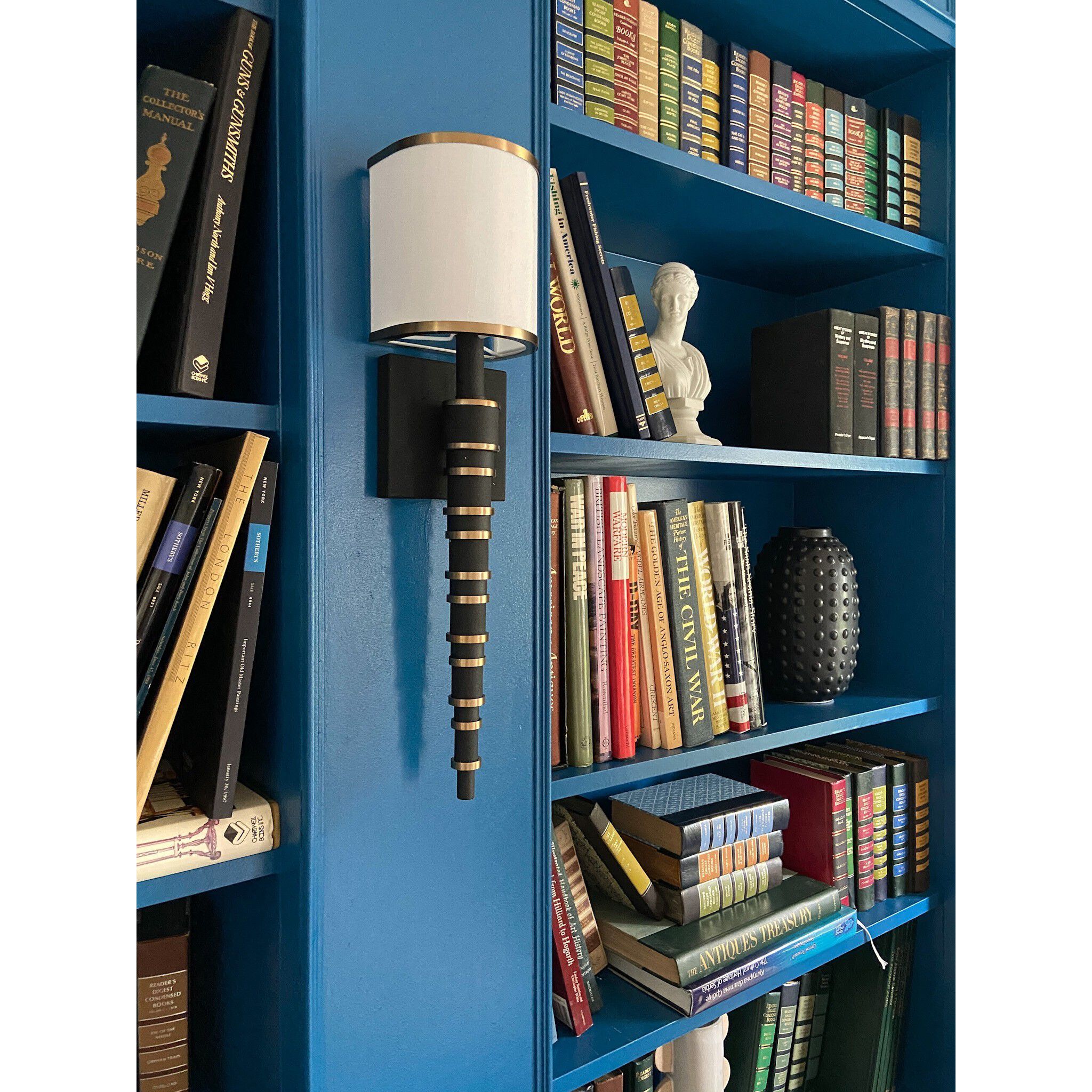 Sloane 1 Light 5 inch Vibrant Gold and Black Forged ADA Sconce Wall Light