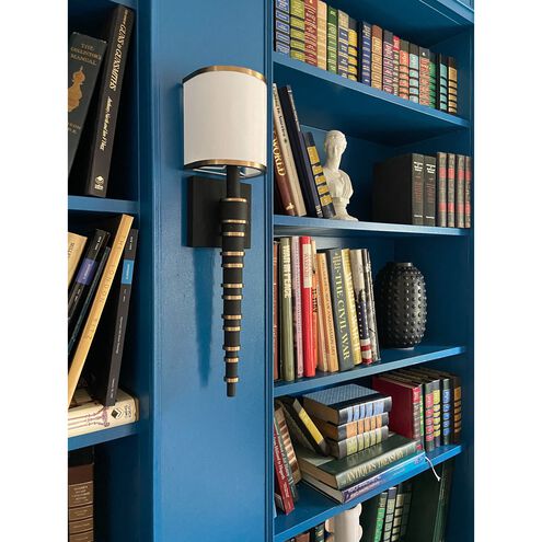 Sloane 1 Light 5 inch Vibrant Gold and Black Forged ADA Sconce Wall Light