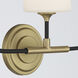 Niles Bath Vanity Light Wall Light in Black Forged and Modern Gold