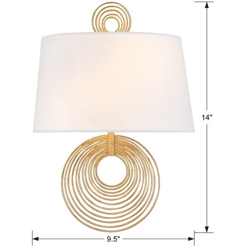 Doral 2 Light 9.5 inch Renaissance Gold Sconce Wall Light