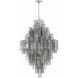 Addis 20 Light 31.5 inch Polished Chrome Chandelier Ceiling Light in Tronchi Glass Smoke