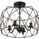 Zucca 4 Light 16.5 inch English Bronze and Antique Gold Semi Flush Ceiling Light