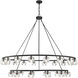 Aragon 30 Light 60 inch Matte Black Chandelier Ceiling Light