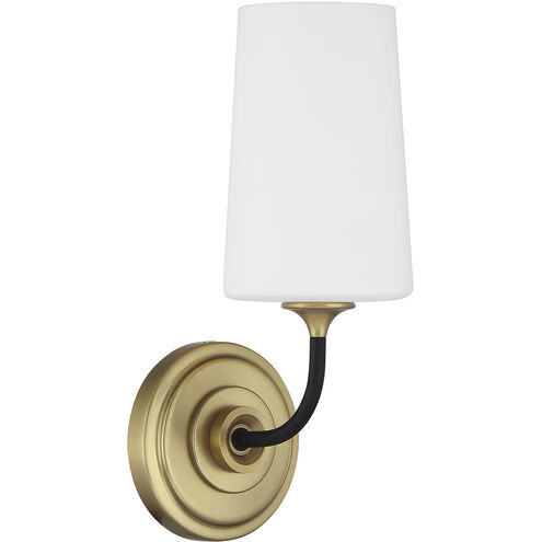 Niles 1 Light 6.25 inch Black Forged and Modern Gold Bath Wall Sconce Wall Light