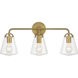 Voss 3 Light 25 inch Luxe Gold Bath Vanity Wall Light