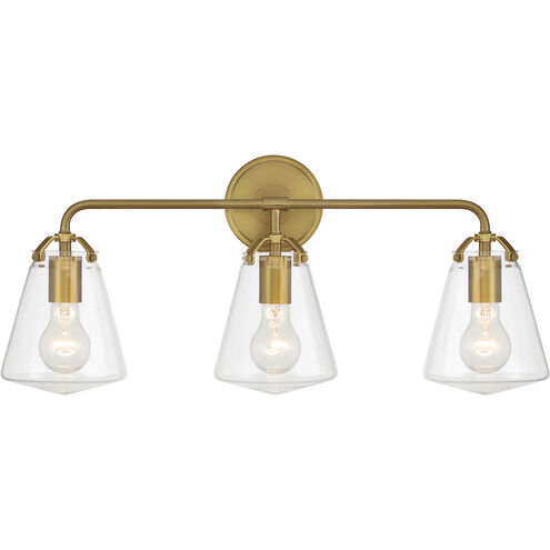 Voss 3 Light 25 inch Luxe Gold Bath Vanity Wall Light