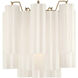 Addis Wall Sconce Wall Light in Tronchi Glass White