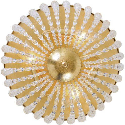 Rylee 3 Light 12.5 inch Antique Gold Flush/Semi Flush Ceiling Light