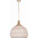 Zanzibar 5 Light 21 inch Soft Gold Pendant Ceiling Light