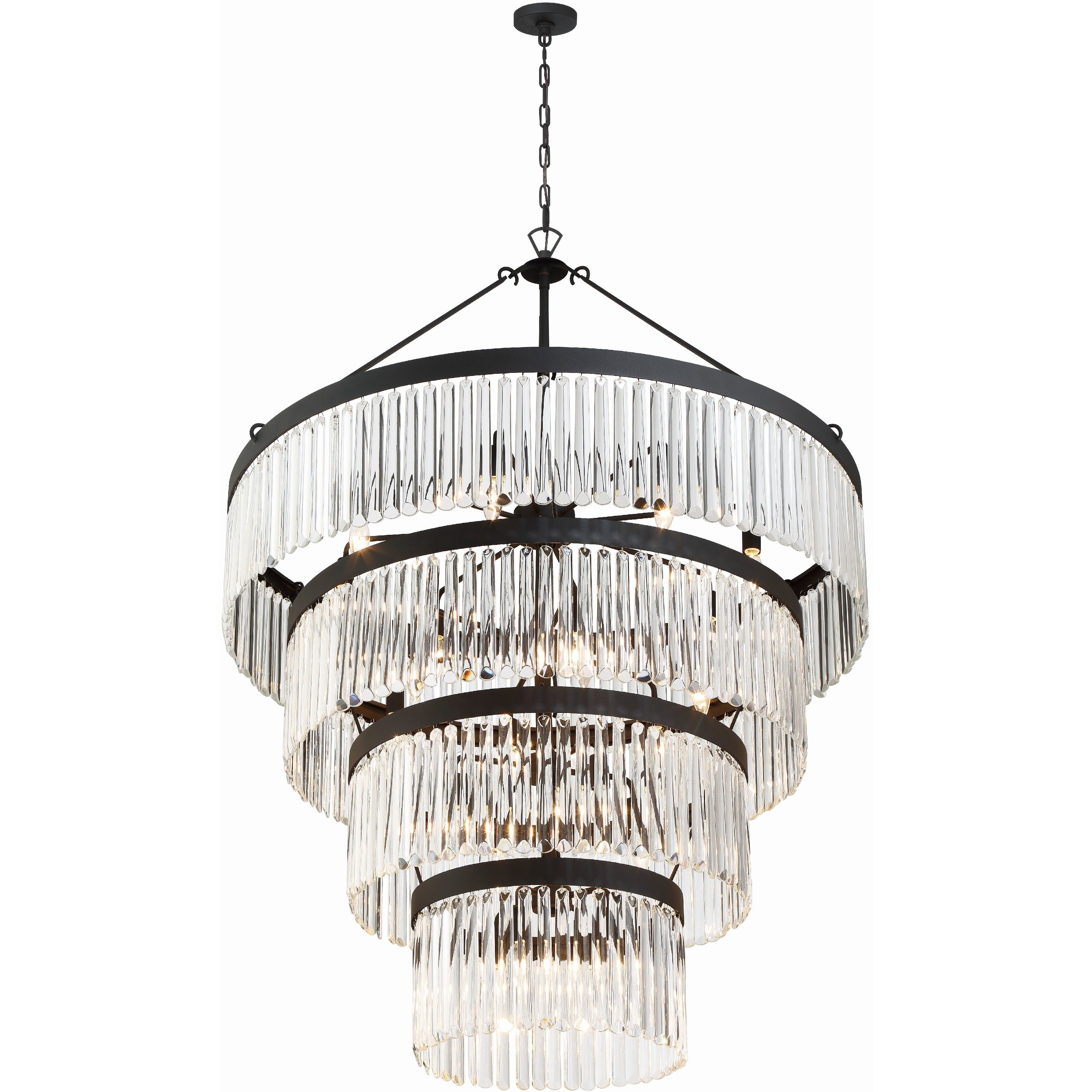 Crystorama EMO-5409-BF Emory 22 Light 40 inch Black Forged