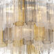 Addis 7 Light 22.25 inch Polished Chrome Flush Mount Ceiling Light in Tronchi Glass Autumn