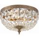 Westbury 2 Light 10 inch Olde Brass Flush Ceiling Light in Clear Hand Cut