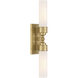 Wilcox 2 Light 5 inch Aged Brass Bath Wall Sconce Wall Light