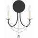 Delilah Bath Wall Light in Matte Black