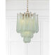 Ollie 4 Light 14.25 inch Aged Brass Chandelier Ceiling Light in Sand Glass Green