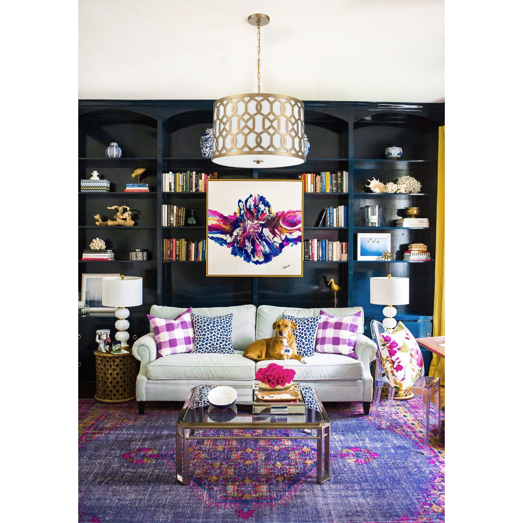 Jennings Pendant Ceiling Light in Aged Brass