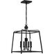 Sylvan 4 Light 16 inch Black Forged Lantern Chandelier Ceiling Light