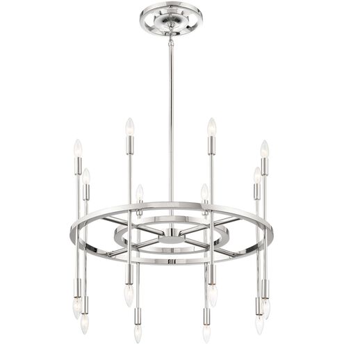Aries 16 Light 29 inch Polished Nickel Chandelier Ceiling Light