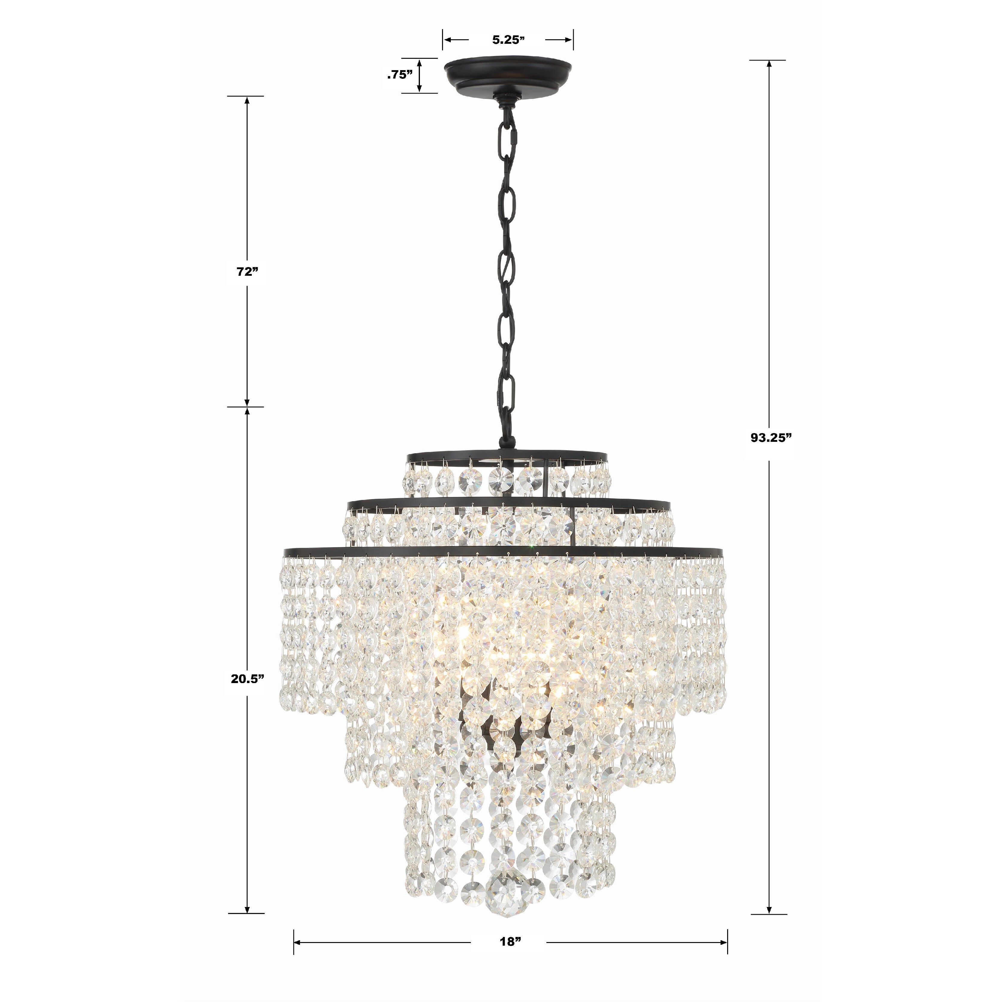 Gabrielle 4 Light 18 inch Matte Black Chandelier Ceiling Light