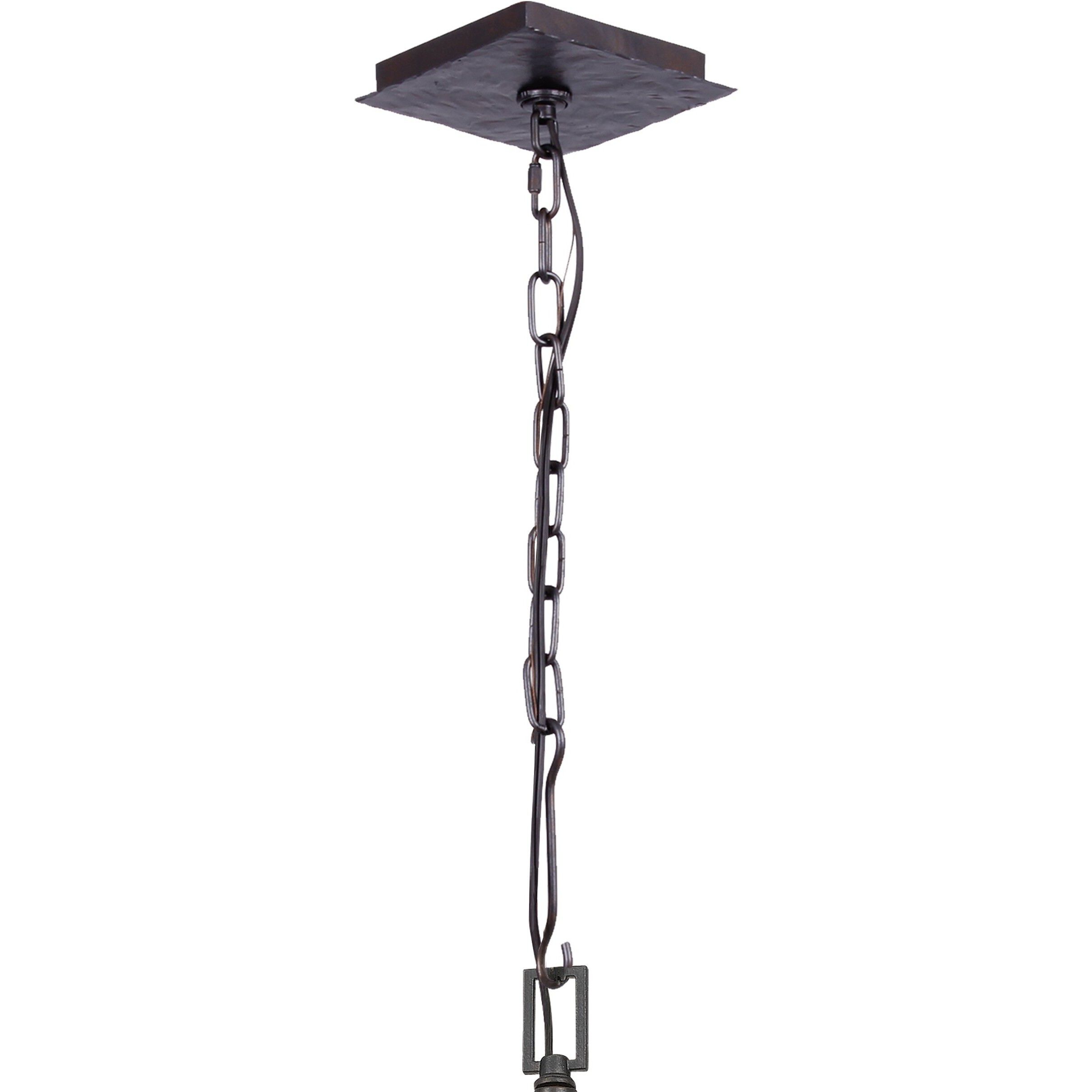 Capri 5 Light 24 inch Raw Steel Chandelier Ceiling Light