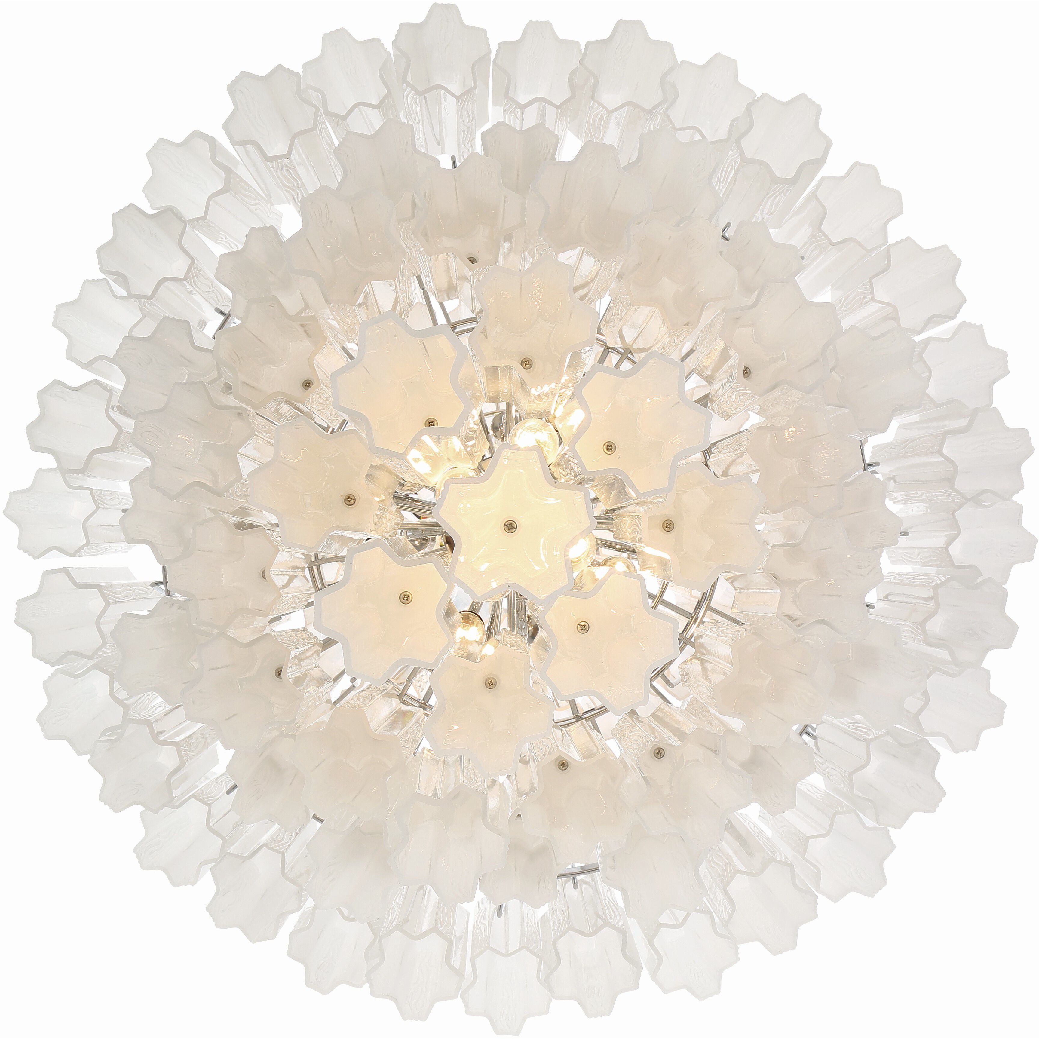 Addis 20 Light 31.5 inch Polished Chrome Chandelier Ceiling Light in White