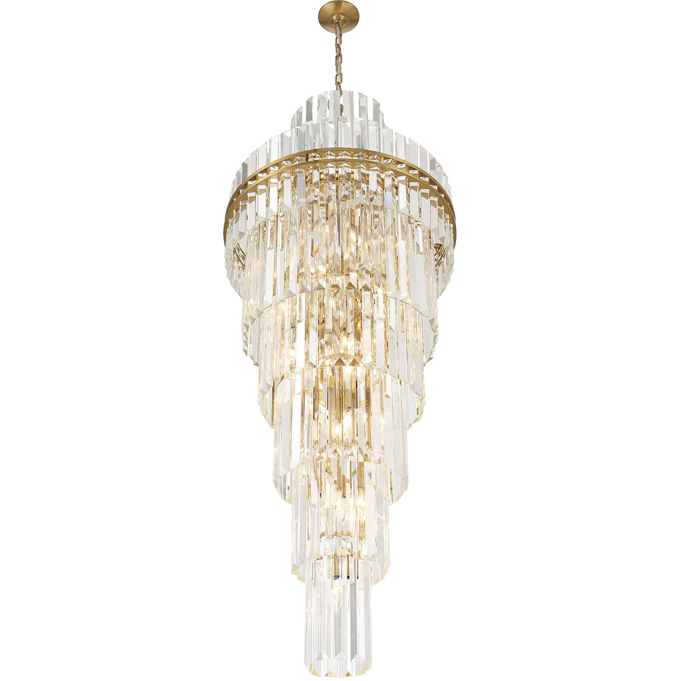 Hayes 31 Light 24 inch Aged Brass Chandelier Ceiling Light