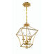 Broche 4 Light 16 inch Antique Gold Chandelier Ceiling Light
