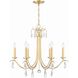Rollins 6 Light 28 inch Antique Gold Chandelier Ceiling Light